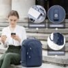 Travel Backpack for Women, United Airlines Carry on bags Travel Bag Flight Approved, personal item bag 17 * 10 * 9 with USB Charging Port, Waterproof Carry on Backpack, Aqua Blue - Image 6