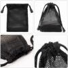 patu Mini Drawstring Mesh Bags, 4" x 5", Size S / A7, 5 Pieces, Beauty Makeup Lipstick Cosmetic Accessories Organizer, Small Travel Kit Storage Nylon Pouch, Black - Image 4