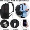 Travel Laptop Backpack, College Laptop Backpack, TSA Airline Approved Business Anti Theft Durable Computer Backpack with USB Charging Port, Water Resistant Work Bag Fits 15.6 Inch Laptop, Black - Image 5