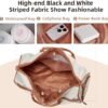Weekender Travel overnight Bag, Duffle Bag with Shoe Compartment for Women, Carry on Bag for travel, Hospital Gym Sports Bag (White) - Image 4