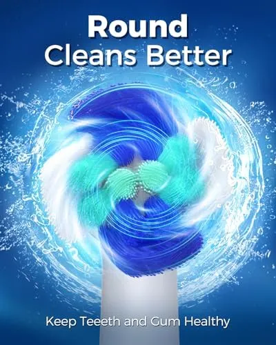 Rotating Electric Toothbrush for Adults with 8 Brush Heads (2 Types), 4 Modes Deep Clean Electric Toothbrush with Rechargeable Power and 2 Min Smart Timer, Fast Charge (Yellow) - Image 3