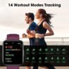 Smart Watch, Fitness Tracker with Heart Rate, SpO2 and Sleep Monitor, 44mm Swimming Waterproof Watch, Fitness Watches for Women Men, Step Tracker, Smartwatch Compatible with iOS Android Phones - Image 3