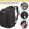 Carry On Backpack for Men Women,42L Flight Approved Travel Backpack with 4 Packing Cubes,Expandable Water-resistant 17Inch Laptop Backpack,Casual Daypack for Business Weekend Hiking - Image 2