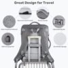 Travel Backpack, Extra Large 42L Flight Approved Carry On Backpack for Men Women,17.3 inch Laptop Backpack Luggage Suitcase with 3 Packing Cubes & USB Port,Luggage Business Weekender Duffel Bag,Grey - Image 6