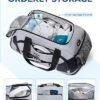 BAGSMART Gym Bag for Men Women, Expandable Sports Duffel Bag, Lightweight Workout Bag with Shoe Compartment & Wet Pocket, Water Resistant Weekend Overnight Bag for Travel Gym, Grey - Image 3