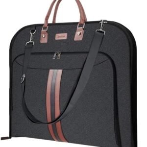 BALEINE Foldable Garment Bags For Travel, 42'' Premium Suit Bags For Men Travel, Carry On Garment Bags for Hanging Clothes (Black)