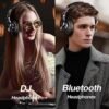 OneOdio A70 Bluetooth Over Ear Headphones, Wireless Headphones w/ 72H Playtime, Hi-Res, 3.5mm/6.35mm Wired Audio Jack for Studio Monitor & Mixing DJ Guitar AMP, Computer Laptop PC Tablet - Black - Image 5
