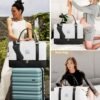 LOVEVOOK Travel Weekender Bag for Women, Carry on Overnight Bag with Shoe Compartment, Travel Duffle Bag Women, Yoga Gym Duffel Bag with Wet Pocket, Hospital Bags for Labor and Delivery, 3 Pcs Set - Image 6