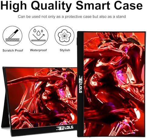 ALOLG Portable Monitor 17.3 Inch with 60HZ FHD 1080P Display,USB-C and HDMI Inputs, Ultra-Slim IPS Panel with HDR and Premium Smart Cover & Speakers-Compatible with Laptop,PC,Phone,PS5,Switch - Image 6