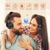 Aamft Active Noise Cancelling Headphones - Hi-Res Sound Wireless Over Ear Bluetooth Headphones Comfort Fit, 80H Playtime Noise Canceling Headphones, Deep Bass, AI Clear Calls for Travel/Home/Office - Image 2