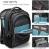 DUSLANG 17 Inch Laptop Backpack for Travel Water Resistant College Backpack for Men Laptop Bag with USB Charging Port,Black - Image 2