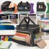 LUXJA Rolling Teacher Bag with Laptop Compartment and Detachable Dolly, Multifunctional Rolling Briefcase with Accordion File Area (Patent Pending), Black - Image 3