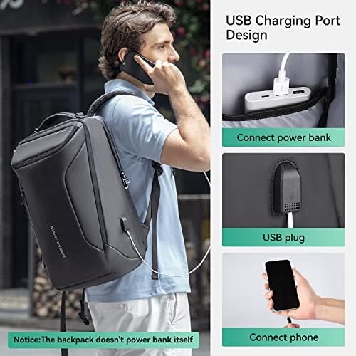 MARK RYDEN Business Backpack for Men, Waterproof High Tech Backpack with Sport Car Shape Design and USB Charging Port, Travel Laptop Backpack Fits 17.3 Inch Notebook - Image 3