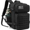 QT&QY 25L/35L/45L Military Tactical Backpack For Men Molle Daypack 3 Day Bug Out Bag Hiking Rucksack With Bottle Holder