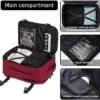 ECOHUB 16'' Travel Backpack Carry On Underseat Airline Approved Personal Item Travel Bag with Multi-Pockets Laptop Backpack Casual Daypack Small Backpack Lightweight for Women Men, Red - Image 5
