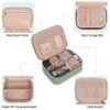 OCHEAL Makeup Bag, Cute Makeup Organizer Bag Potable Make up Bag for Toiletry Cosmetics Accessories with Divider and Brushes Compartments, Makeup Travel Cosmetic Bags Women Girls- Light Green - Image 4