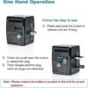 Universal Travel Adapter Super Fast Charging GaN 65W - 3 USB-C & 2 USB-A Ports for Laptops Tablets Apple iPhone 15 Samsung Phones - All-in-one Wall Charger Type C for Worldwide Use (USA EU UK AUS) - Image 8