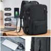 VGCUB Large Travel Backpack for Women Men, Carry on Backpack Airline Approved Gym Backpack Waterproof Business Laptop Daypack, Black Grey - Image 4
