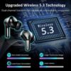 Wireless Earbud, Bluetooth Headphones 5.3 NEW 40H Ear Buds Bass Stereo Earphones Noise Cancelling Earbud with 4 ENC Mic in-Ear Bluetooth Earbud USB-C LED Display IP7 Waterproof Sport for Android iOS - Image 2