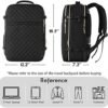 MOMUVO Large Travel Backpack Women, Flight Approved Carry On Backpack, Water Resistant Anti-Theft Casual Daypack School Bag Fit 17 Inch Laptop with USB Charging Port, Black - Image 4