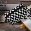 SOIDRAM 2 Pieces Checkered Cosmetic Travel Bags - Cute Makeup Pouch Organizers With Brush Storage for Women - Image 5