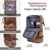 WITZMAN Travel Backpack for Men Women Carry on Luggage Backpack Canvas Rucksack Duffel bag with Shoe Compartment - Image 6