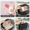 BAGSMART Travel Makeup Bag, Cosmetic Bag Make Up Organizer Case,Large Wide-open Pouch for Women Purse for Toiletries Accessories Brushes - Image 3