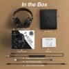 OneOdio A70 Bluetooth Over Ear Headphones, Wireless Headphones w/ 72H Playtime, Hi-Res, 3.5mm/6.35mm Wired Audio Jack for Studio Monitor & Mixing DJ Guitar AMP, Computer Laptop PC Tablet - Black - Image 7