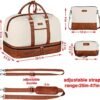 Weekender Bags for Women, Large Overnight Bag Canvas Travel Duffel Bag Carry On Tote with Shoe Compartment 21" 3Pcs Set - Image 4