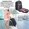 SHRRADOO Extra Large 52L Travel Laptop Backpack with USB Charging Port, College Backpack Airline Approved Business Work Bag Fit 17 Inch Laptops for Men Women,Black - Image 4