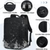 NUBILY Travel Backpack for Men Women 40L Carry on Backpack Airline Approved 17 Inch Laptop Backpack Waterproof Large Backpack Luggage Daypack Business College Weekender Overnight Backpack, Black - Image 5