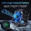 Smartwatch for Men Fitness Smart Watch: 2.0 inch Wrist Watch with Bluetooth Call Answer - Android iOS Compatible Military 3ATM Waterproof 100+ Sports Digital Activity Tracker Heart Rate Sleep Monitor - Image 6