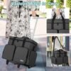 CURMIO Rolling Teacher Tote Bag with Padded Laptop Compartment for up to 15.6 Inches Laptop, Wheeled Teacher Bag for Teaching, Office, Craft, Black - Image 6