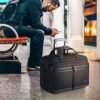 KROSER Rolling Laptop Bag Premium Rolling Briefcase Fits Up to 17.3 Inch Laptop Water-Repellent Overnight Rolling Computer Bag with RFID Pockets for Travel/Business/Men/Women-Black - Image 7