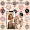Smart Watches for Women (Answer/Make Call) with Diamonds, 1.3” HD Touch Screen Bluetooth Smartwatch for Android iOS Phones, Fitness Activity Trackers with Heart Rate/SpO2/BP/Sleep Monitor (Gold) - Image 5
