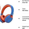 Headphone Kids Volume Limited 85/110dB Wired Over-Ear/On-Earr Foldable Headset with Inline Cable AUX 3.5mm Cord Mic for Boy Girl Child PC Notebook Tablet Blue - Image 8