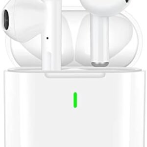 True Wireless Earbuds, Bluetooth 5.2 Earbuds IPX7 Waterproof Wireless Bluetooth Headphones with Mic Charging Case 30H Playtime,Pop-ups Auto Pairing Hi-Fi Stereo Sound Headset for iOS/Android(White)