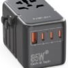 MINIX Universal Travel Adapter, 85W GaN III International Power Adapter, 3 USB-C 2 USB-A Ports, AC Outlet, Worldwide US/UK/EU/AU Travel Charger for Laptops Tablets Phones and More. - Image 6