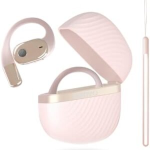 TUINYO Open Ear Headphones, True Wireless Earbuds with Bluetooth V5.4，Fast Charging,35Hrs Playtime, Waterproof for Sports, Driving, Office-Rose