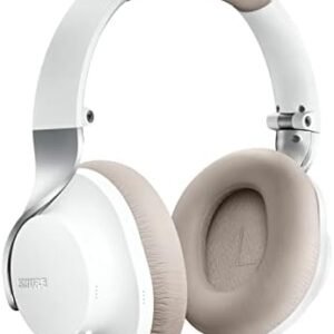 Shure AONIC 40 Over Ear Wireless Bluetooth Noise Cancelling Headphones with Microphone, Studio-Quality Sound, 25 Hour Battery Life, Fingertip Controls, iPhone & Android Compatible - White
