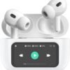 Wireless Earbuds Bluetooth Headphones with LED Display,Stereo in Ear Noise Canceling Waterproof USB-C Headphones with Mic for iPhone Android iOS.