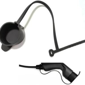 EV Charger Plug Port Cover with Adjustable Zip Ties - Dust Resistant J1772 Plug Protective Cover, Replacement Dust Cap/Cover for J1772 Connector