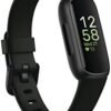 Fitbit Inspire 3 Health &-Fitness-Tracker with Stress Management, Workout Intensity, Sleep Tracking, 24/7 Heart Rate and more, Midnight Zen/Black One Size (S & L Bands Included)