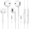 2 Pack Wired Earbuds with Microphone, In Ear Earphones HiFi Stereo, Powerful Bass, 3.5mm Headphone Plug for iPhone, iPad, Samsung, Android, MP3, Laptop, Computer, Tablet, Most 3.5mm Jack Audio Devices