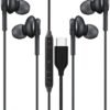 2 Packs USB C Headphones for Samsung Galaxy S23 Ultra S22 S21 FE S20 Z Flip 3 Fold 4 A53 A54 USB C Earphones with Mic in-Ear Headphones Designed by AKG Wired Earbuds USB Type C Earphones - Black