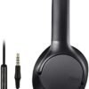 noot products A319 Over Ear Wired Headphones with Volume Control, Microphone, Adjustable Headband and 3.5mm Audiojack Headphones for School Home Work (Black) - Image 2
