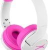 Altec Lansing Kid Safe Noise Cancelling Wireless Headphones 15H Battery, 85dB Volume Limit, Foldable Design Powerful Sound, Active Noise Cancellation Perfect for Kids Ages 7+ (Whiteout Pop Pink)