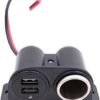 Mobile Phone USB SUV Vehicle Under-Dash Mount 12V/24V Charger Phones Power Supply Fast Charging Universal Device Power Port Outlet Converter Adapter Combo-car Charger for Hair Dryer Headphone - Image 7