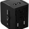 Universal Travel Adapter, International Power Plug Adapter, 1500W, 1000MA, with 2 USB-A Ports, All-in-One International Charger for USA EU UK AUS (NW606-1, Black) - Image 9