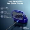 Wireless Earbud, Sport Bluetooth 5.3 Headphones with Earhooks Wireless Earphones in-Ear with Deep Bass Stereo Bluetooth Earbud 50H Playtime, Dual LED Display, IP7 Waterproof, Running,Blue - Image 4
